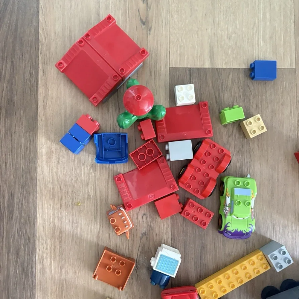 Vintage Disney Cars Toy Lot - LEGO DUPLO & Mega Bloks Truck, Wingo, McQueen - Picture 4 of 5